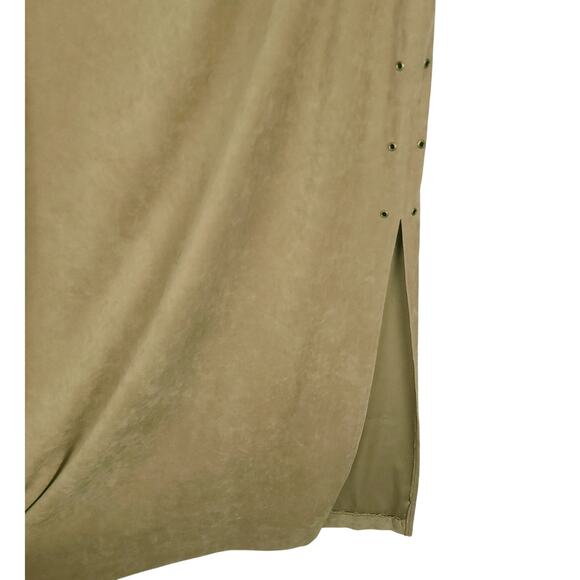 Y2K vintage beige faux suede low rise maxi skirt juniors size 5 western boho - Picture 4 of 9